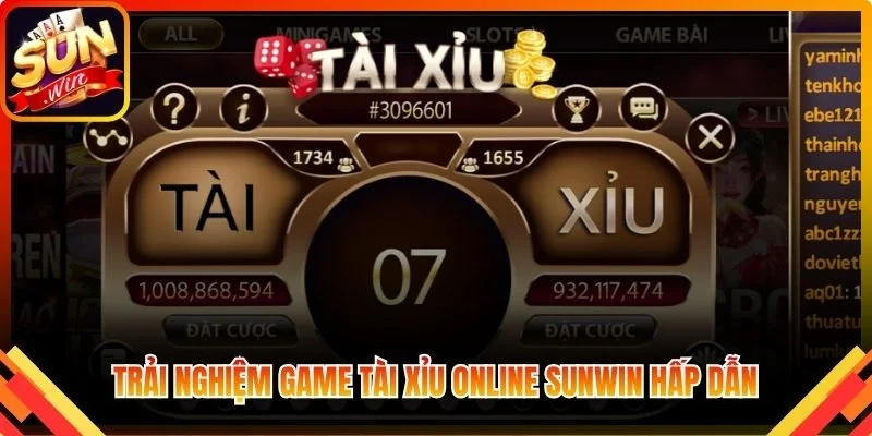 Trải nghiệm game Tài Xỉu online Sunwin hấp dẫn
